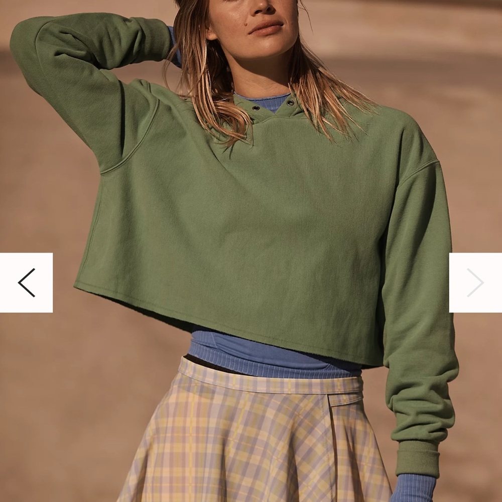 Free people half time hoodie cropped